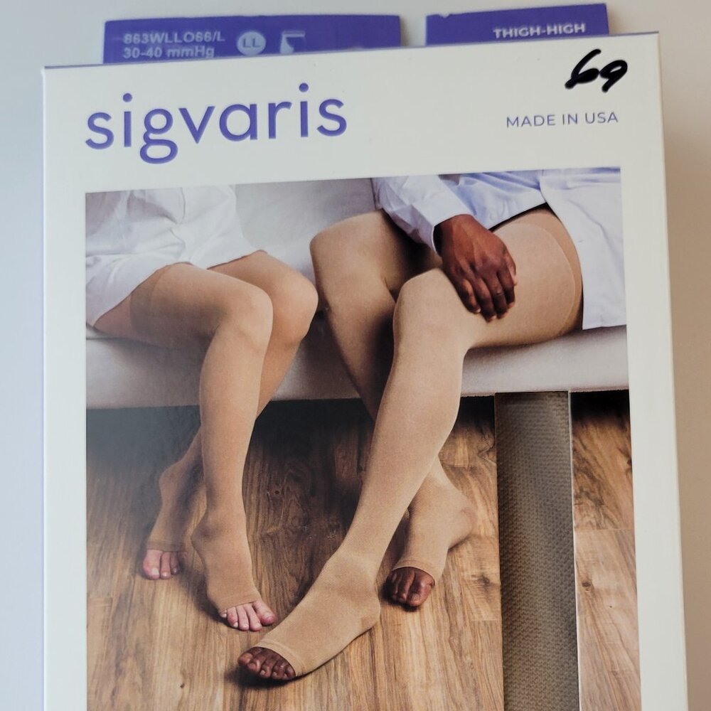 Sigvaris Medical Compression Stocking /Thigh-high/ LL / Light Beige / 863WLLO6L